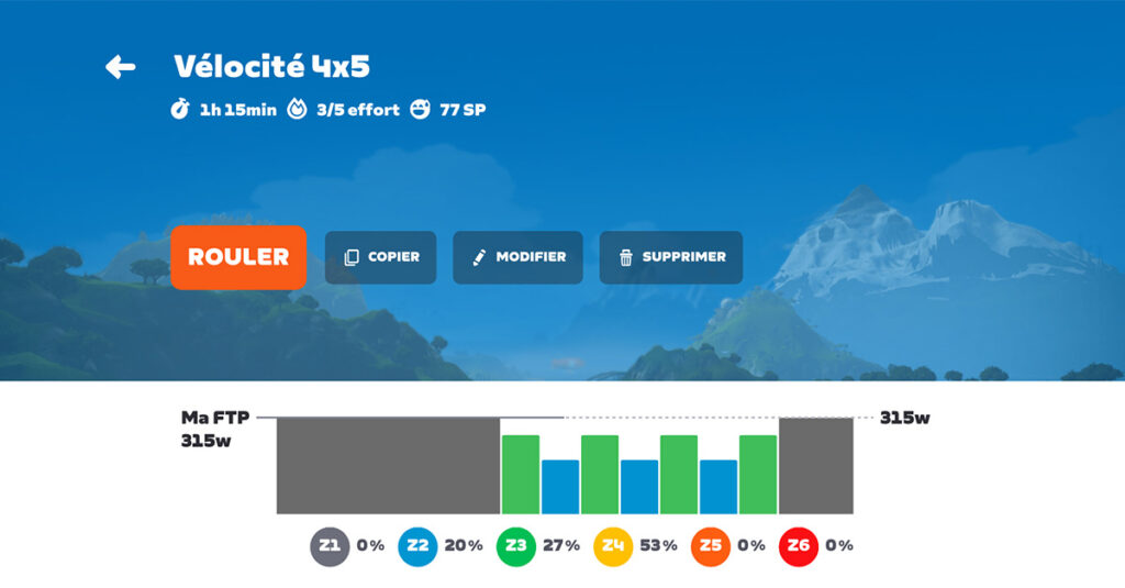 Tutoriel séance et programme d'entrainement Zwift